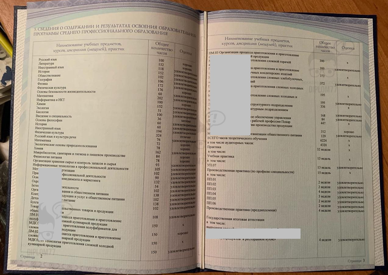 Предметы специальности 